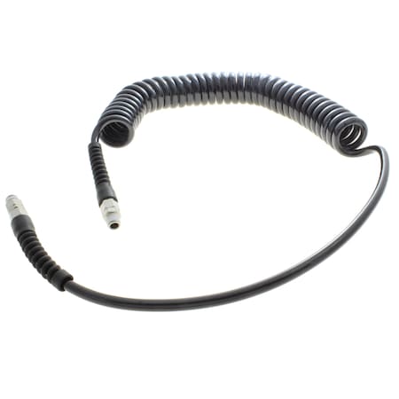 Technithane Spiral Hose, Technithane, 1/4" x 3/8" x 30', 1/4" MPT, Black TT-14-30-BK-RS